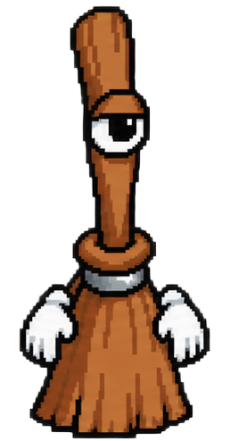 Broomed mascot