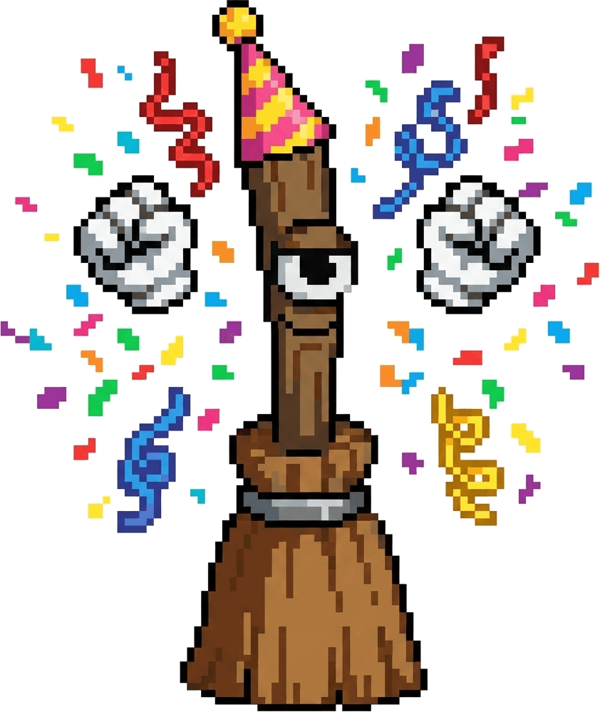 Broomed Mascot