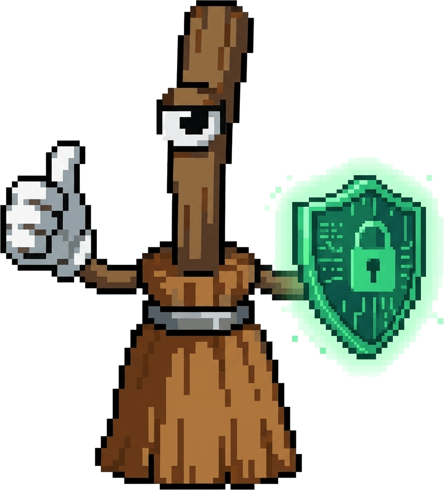 Broomed Mascot